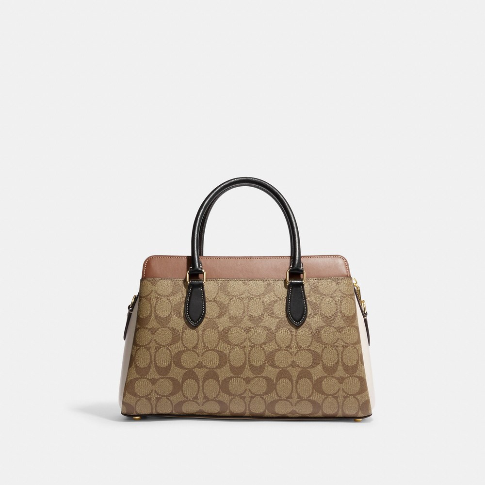 NWT Coach Outlet Darcie Carryall In Colorblock Signature Canvas - Picture 3 of 7